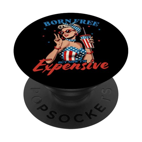 4. Juli Pin Up Girl I'm Expensive Funny Sarcastic Women PopSockets Klebender PopGrip 4. Juli Pin Up Girl I'm Expensive Funny Sarcastic Women PopSockets Klebender PopGrip von July 4th Tees NYC