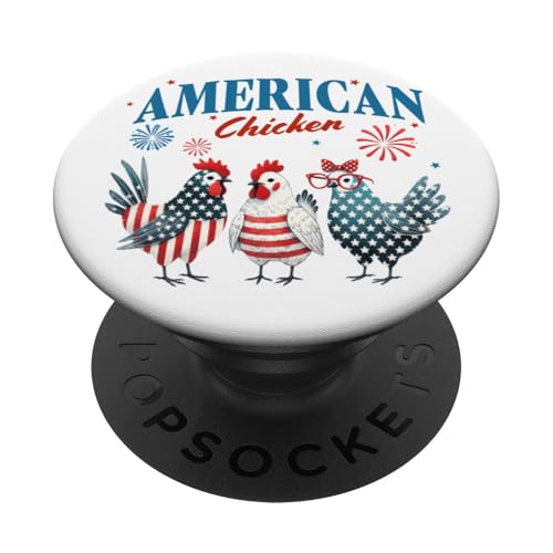 American Chicken Mom Mama Hen 4. Juli Amerikanische Flagge Frauen PopSockets Klebender PopGrip American Chicken Mom Mama Hen 4. Juli Amerikanische Flagge Frauen PopSockets Klebender PopGrip von July 4th Tees NYC