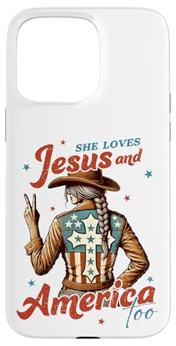 American Christian Cowgirl 4. Juli Cowboy Loves Jesus Hülle für iPhone 15 Pro Max American Christian Cowgirl 4. Juli Cowboy Loves Jesus Hülle für iPhone 15 Pro Max von July 4th Tees NYC