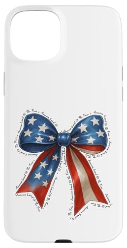 Amerikanische Flagge Bogen Kokette Land der freien USA Mädchen Frauen Hülle für iPhone 15 Plus Amerikanische Flagge Bogen Kokette Land der freien USA Mädchen Frauen Hülle für iPhone 15 Plus von July 4th Tees NYC
