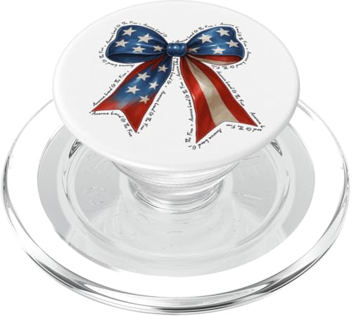 Amerikanische Flagge Bogen Kokette Land der freien USA Mädchen Frauen PopSockets PopGrip für MagSafe Amerikanische Flagge Bogen Kokette Land der freien USA Mädchen Frauen PopSockets PopGrip für MagSafe von July 4th Tees NYC