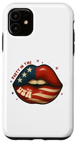 Amerikanische Flagge Lippen Kuss Sexy Frauen Patriotische Juli 4. Party Hülle für iPhone 11 von July 4th Tees NYC