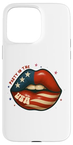 Amerikanische Flagge Lippen Kuss Sexy Frauen Patriotische Juli 4. Party Hülle für iPhone 15 Pro Max Amerikanische Flagge Lippen Kuss Sexy Frauen Patriotische Juli 4. Party Hülle für iPhone 15 Pro Max von July 4th Tees NYC