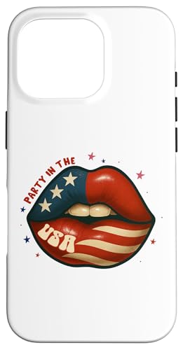 Amerikanische Flagge Lippen Kuss Sexy Frauen Patriotische Juli 4. Party Hülle für iPhone 16 Pro Amerikanische Flagge Lippen Kuss Sexy Frauen Patriotische Juli 4. Party Hülle für iPhone 16 Pro von July 4th Tees NYC