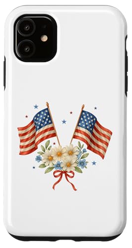 Amerikanische Flaggen Gänseblümchen Floral Kokette 4. Juli Mädchen Frauen Hülle für iPhone 11 Amerikanische Flaggen Gänseblümchen Floral Kokette 4. Juli Mädchen Frauen Hülle für iPhone 11 von July 4th Tees NYC