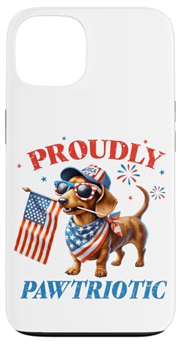 Dackel 4. Juli Weiner Dog America Proud Patriotic Paw Hülle für iPhone 13 Dackel 4. Juli Weiner Dog America Proud Patriotic Paw Hülle für iPhone 13 von July 4th Tees NYC