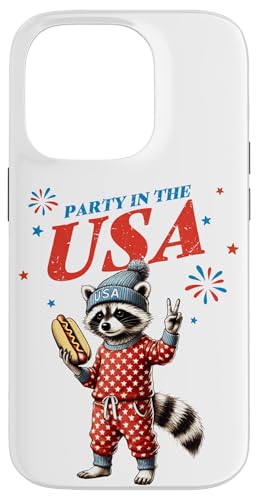 Feral Waschbär 4. Juli Hot Dog Pyjama Party lustig patriotisch Hülle für iPhone 14 Pro Feral Waschbär 4. Juli Hot Dog Pyjama Party lustig patriotisch Hülle für iPhone 14 Pro von July 4th Tees NYC