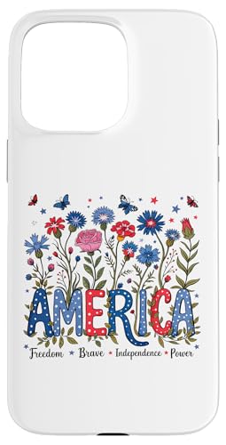 Floral America Pride 4. Juli Frauen Patriotische Freiheit Boho Hülle für iPhone 15 Pro Max Floral America Pride 4. Juli Frauen Patriotische Freiheit Boho Hülle für iPhone 15 Pro Max von July 4th Tees NYC
