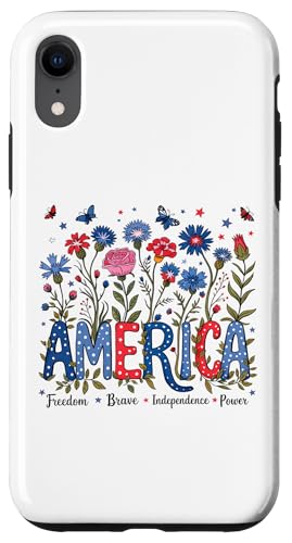 Floral America Pride 4. Juli Frauen Patriotische Freiheit Boho Hülle für iPhone XR Floral America Pride 4. Juli Frauen Patriotische Freiheit Boho Hülle für iPhone XR von July 4th Tees NYC