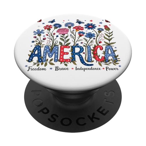 Floral America Pride 4. Juli Frauen Patriotische Freiheit Boho PopSockets Klebender PopGrip Floral America Pride 4. Juli Frauen Patriotische Freiheit Boho PopSockets Klebender PopGrip von July 4th Tees NYC