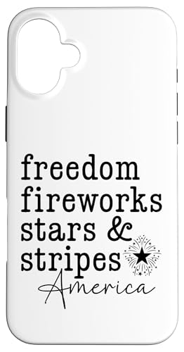 Freedom Fireworks Stars & Stripes America 4. Juli Patriotisch Hülle für iPhone 16 Plus Freedom Fireworks Stars & Stripes America 4. Juli Patriotisch Hülle für iPhone 16 Plus von July 4th Tees NYC
