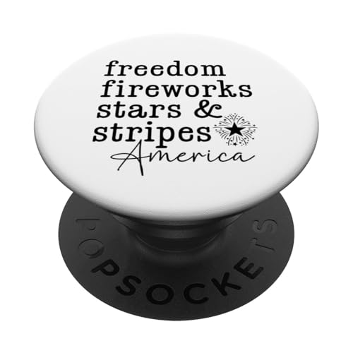 Freedom Fireworks Stars & Stripes America 4. Juli Patriotisch PopSockets Klebender PopGrip Freedom Fireworks Stars & Stripes America 4. Juli Patriotisch PopSockets Klebender PopGrip von July 4th Tees NYC