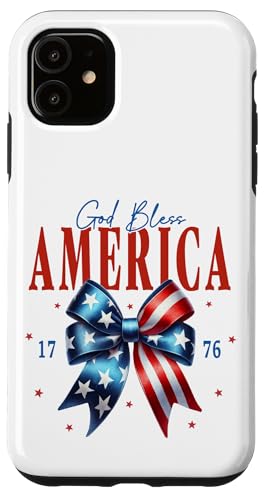 God Bless America 1776 Kokette Schleife Patriotisches christliches Mädchen Hülle für iPhone 11 God Bless America 1776 Kokette Schleife Patriotisches christliches Mädchen Hülle für iPhone 11 von July 4th Tees NYC