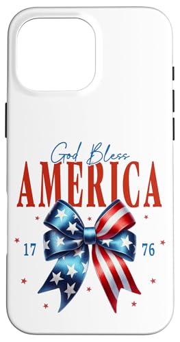God Bless America 1776 Kokette Schleife Patriotisches christliches Mädchen Hülle für iPhone 16 Pro Max God Bless America 1776 Kokette Schleife Patriotisches christliches Mädchen Hülle für iPhone 16 Pro Max von July 4th Tees NYC