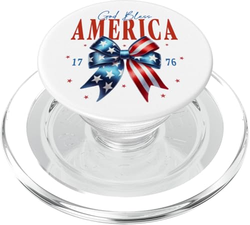 God Bless America 1776 Kokette Schleife Patriotisches christliches Mädchen PopSockets PopGrip für MagSafe God Bless America 1776 Kokette Schleife Patriotisches christliches Mädchen PopSockets PopGrip für MagSafe von July 4th Tees NYC