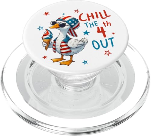 Jungen 4. Juli Silly Goose Patriotic Chill the 4th Funny PopSockets PopGrip für MagSafe Jungen 4. Juli Silly Goose Patriotic Chill the 4th Funny PopSockets PopGrip für MagSafe von July 4th Tees NYC