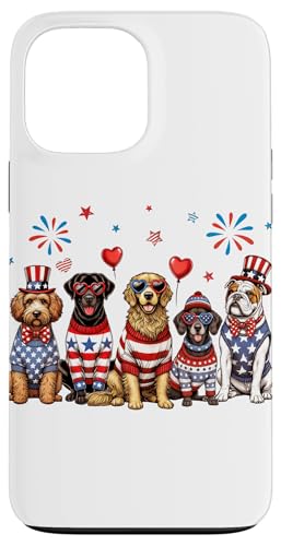Patriotic Dogs Amerikanische Flagge Hund Mama Papa Feuerwerk 4. Juli Hülle für iPhone 13 Pro Max Patriotic Dogs Amerikanische Flagge Hund Mama Papa Feuerwerk 4. Juli Hülle für iPhone 13 Pro Max von July 4th Tees NYC