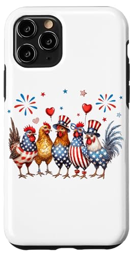 Patriotische Hühner, amerikanische Flagge, 4. Juli, Halbjahrhundert Hülle für iPhone 11 Pro Patriotische Hühner, amerikanische Flagge, 4. Juli, Halbjahrhundert Hülle für iPhone 11 Pro von July 4th Tees NYC