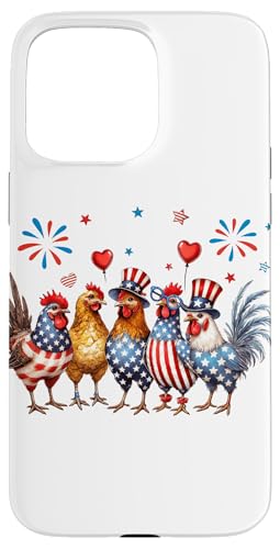 Patriotische Hühner, amerikanische Flagge, 4. Juli, Halbjahrhundert Hülle für iPhone 15 Pro Max Patriotische Hühner, amerikanische Flagge, 4. Juli, Halbjahrhundert Hülle für iPhone 15 Pro Max von July 4th Tees NYC