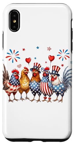 Patriotische Hühner, amerikanische Flagge, 4. Juli, Halbjahrhundert Hülle für iPhone XS Max Patriotische Hühner, amerikanische Flagge, 4. Juli, Halbjahrhundert Hülle für iPhone XS Max von July 4th Tees NYC