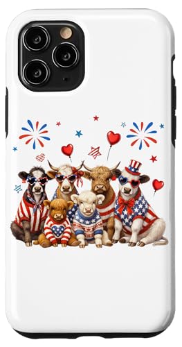 Patriotische Kühe Highland Milchmilch Moo Amerikanische Flagge 4. Juli Hülle für iPhone 11 Pro Patriotische Kühe Highland Milchmilch Moo Amerikanische Flagge 4. Juli Hülle für iPhone 11 Pro von July 4th Tees NYC