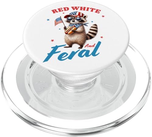 Red White And Feral Waschbär 4. Juli Hot Dog Patriotisch Lustig PopSockets PopGrip für MagSafe Red White And Feral Waschbär 4. Juli Hot Dog Patriotisch Lustig PopSockets PopGrip für MagSafe von July 4th Tees NYC