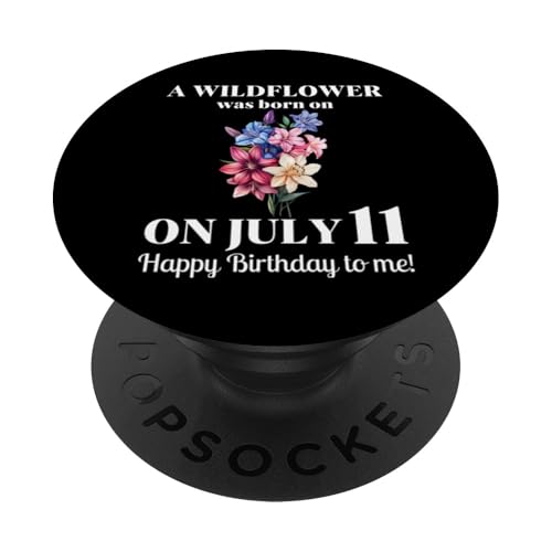 Juli Geburt Blume Rittersporn und Seerose Juli 11 Geburtstag PopSockets Klebender PopGrip Juli Geburt Blume Rittersporn und Seerose Juli 11 Geburtstag PopSockets Klebender PopGrip von July Birthday Wildflower Designs
