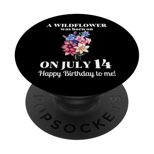 Juli Geburt Blume Rittersporn und Seerose Juli 14 Geburtstag PopSockets Klebender PopGrip Juli Geburt Blume Rittersporn und Seerose Juli 14 Geburtstag PopSockets Klebender PopGrip von July Birthday Wildflower Designs
