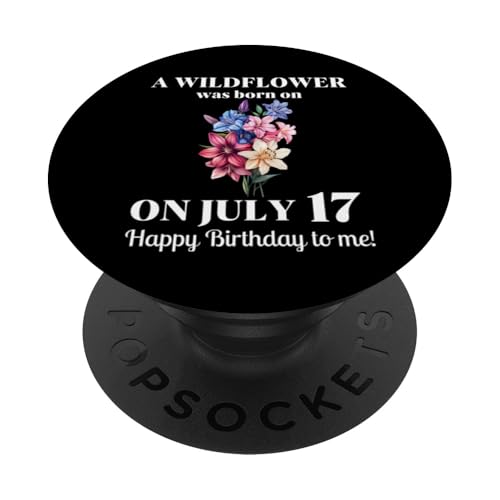 Juli Geburt Blume Rittersporn und Seerose Juli 17 Geburtstag PopSockets Klebender PopGrip Juli Geburt Blume Rittersporn und Seerose Juli 17 Geburtstag PopSockets Klebender PopGrip von July Birthday Wildflower Designs