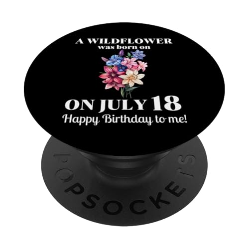 Juli Geburt Blume Rittersporn und Seerose Juli 18 Geburtstag PopSockets Klebender PopGrip Juli Geburt Blume Rittersporn und Seerose Juli 18 Geburtstag PopSockets Klebender PopGrip von July Birthday Wildflower Designs
