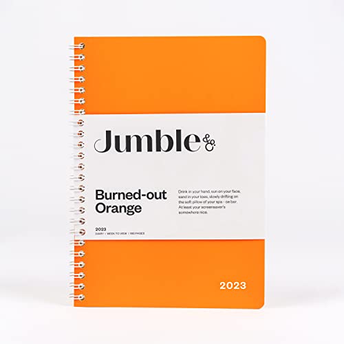 Jumble & Co Convo A5 Wochenansicht, spiralgebunden, 2023, Orange gebrannt, Wochenplaner mit gepunkteten Seiten von Jumble and Co