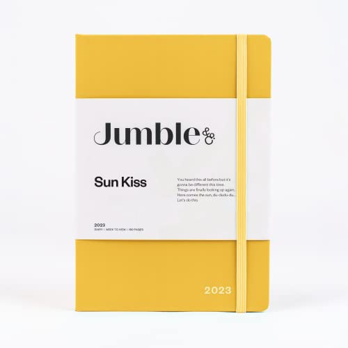 Jumble & Co Convo A5 Wochenansicht Spiralbindung 2023 Sun Kiss Yellow - Wochenplaner mit gepunkteten Seiten von Collins