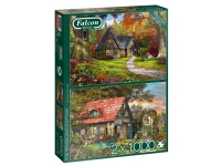 Falcon de luxe The Woodland Cottage - 2x 1000 Teile, 1000 Stück(e), Landschaft, 12 Jahr(e) von Jumbo