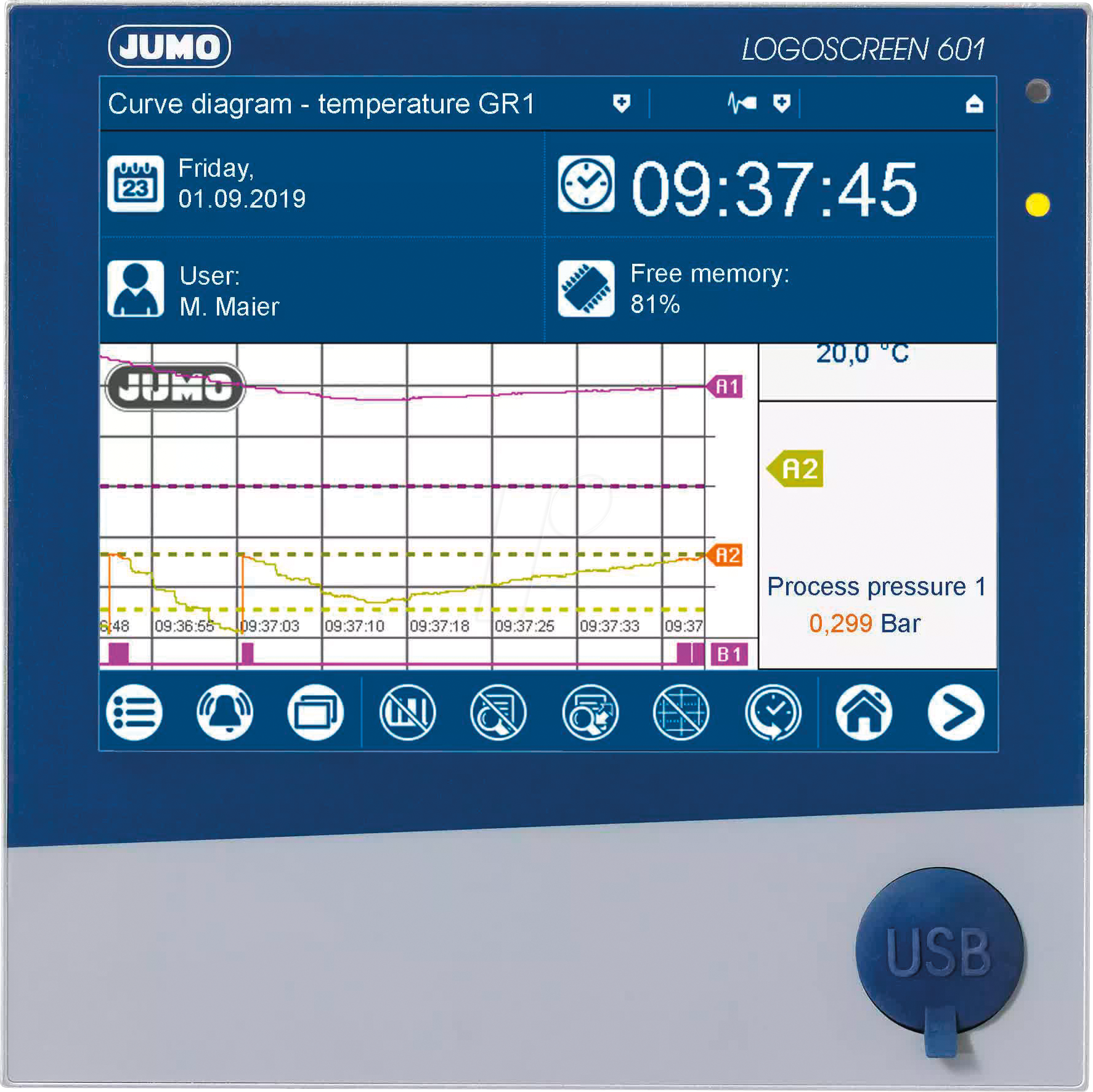 JU 00727735 - Bildschirmschreiber, LOGOSCREEN 601 von Jumo