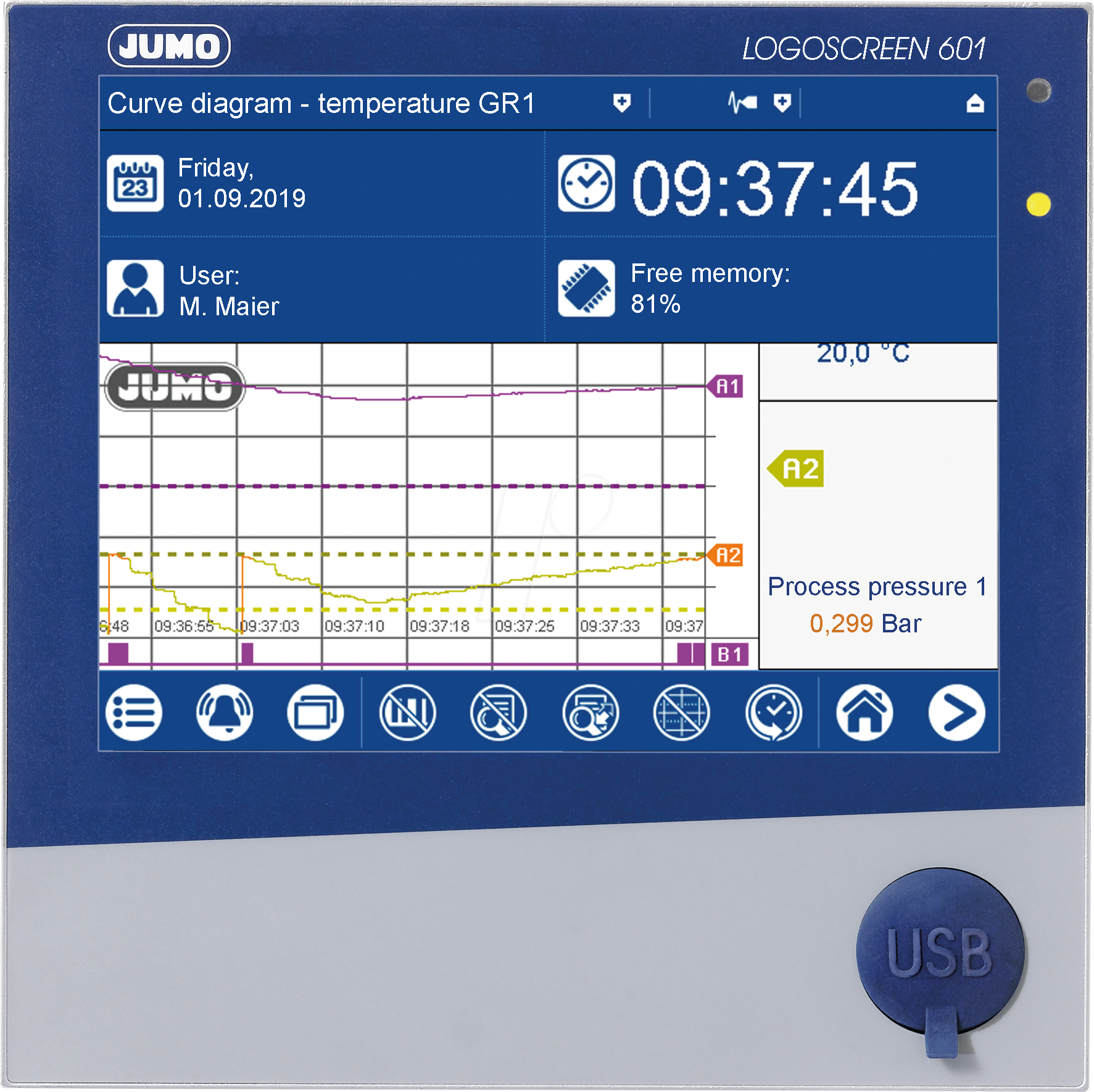 JU 706521-18-110 - Bildschirmschreiber, LOGOSCREEN 601 von Jumo