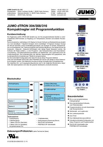 Jumo 00474180 Kompaktregler von Jumo