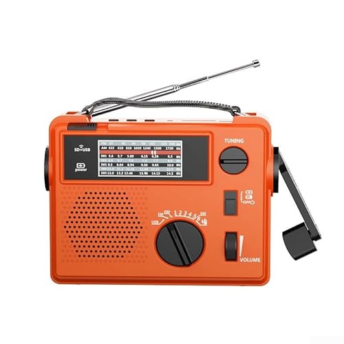 Tragbares Radio Handkurbel AM/FM/SW Multi-Bands Radio mit USB MP3-Player, LED-Taschenlampe, 2000mAh wiederaufladbarer Akku, Handy-Ladegerät für Outdoor-Aktivitäten Tragbares Radio Handkurbel AM/FM/SW Multi-Bands Radio mit USB MP3-Player, LED-Taschenlampe, 2000mAh wiederaufladbarer Akku, Handy-Ladegerät für Outdoor-Aktivitäten von Jumplushion