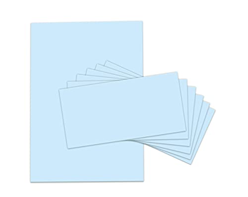 Briefpapier-Set Briefpapier mit Umschlag blau Briefbogen eibfarbiges Papier selbstklebende Umschlag für Briefe Einladungen (10 Blätter + 10 Umschläge) von Junapack