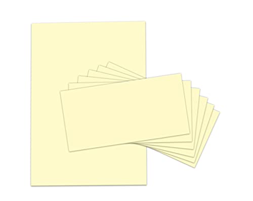 Briefpapier-Set Briefpapier mit Umschlag gelb Briefbogen eibfarbiges Papier selbstklebende Umschlag Briefe Einladungen (10 Blätter + 10 Umschläge) von Junapack