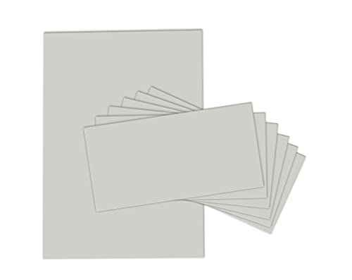 Briefpapier-Set Briefpapier mit Umschlag grau Briefbogen eibfarbiges Papier selbstklebende Umschlag Briefe Einladungen (10 Blätter + 10 Umschläge) von Junapack