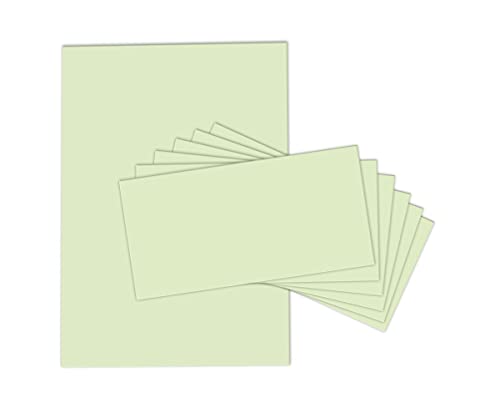 Briefpapier-Set Briefpapier mit Umschlag grün Briefbogen eibfarbiges Papier selbstklebende Umschlag Briefe Einladungen (10 Blätter + 10 Umschläge) von Junapack