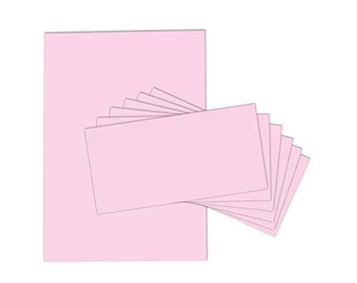 Briefpapier-Set Briefpapier mit Umschlag rosa Briefbogen eibfarbiges Papier selbstklebende Umschlag Briefe Einladungen (10 Blätter + 10 Umschläge) von Junapack