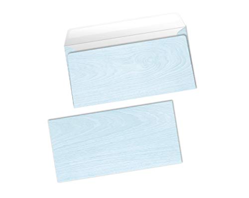 Briefumschläge Holz blau für Briefe Einladungen Hochzeit Geburtstag DIN lang-Format (10 Umschläge) von Junaversum