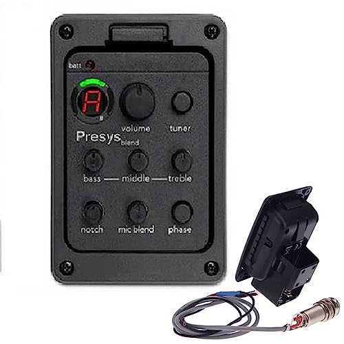 3 Band Gitarrenvorverstärker EQ Equalizer für Akustikgitarren Equalizer Eine Bord des Preamp Pickup Tuner Gitarre Tool von Junbyuhu