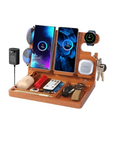 Computer-Organizer mit 4 kabellosen Ladestationen für Samsung-Geräte, 27 W Dual-Wireless-Ladegerät, Schnellladung für 2 Telefone, Galaxy Watch 7/6/5/4/3/2, TWS Box Computer-Organizer mit 4 kabellosen Ladestationen für Samsung-Geräte, 27 W Dual-Wireless-Ladegerät, Schnellladung für 2 Telefone, Galaxy Watch 7/6/5/4/3/2, TWS Box von JuncaiTech