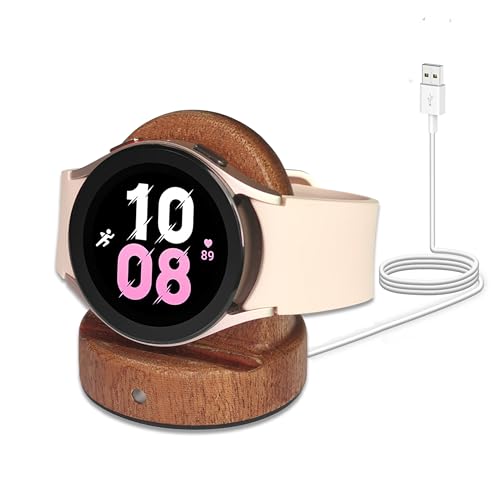 Holz-Uhren-Ladegerät, kompatibel mit Samsung Galaxy Watch 6/6 Classic/5/5 Pro/4/4 Classic/3/Active 2/Active 1 Ladeständer, kabelloses Smartwatch-Ladegerät, magnetisch für Samsung Watch, Geschenk für Holz-Uhren-Ladegerät, kompatibel mit Samsung Galaxy Watch 6/6 Classic/5/5 Pro/4/4 Classic/3/Active 2/Active 1 Ladeständer, kabelloses Smartwatch-Ladegerät, magnetisch für Samsung Watch, Geschenk für von JuncaiTech