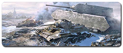 World of Tanks Großes Mauspad - Wasserdicht Und rutschfest (14, 900 * 400 * 3MM/35.5 * 15.7 * 0.12inch) von Junchen&Zhang