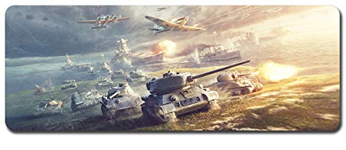 World of Tanks Großes Mauspad - Wasserdicht Und rutschfest (61, 900 * 400 * 3MM/35.5 * 15.7 * 0.12inch) von Junchen&Zhang