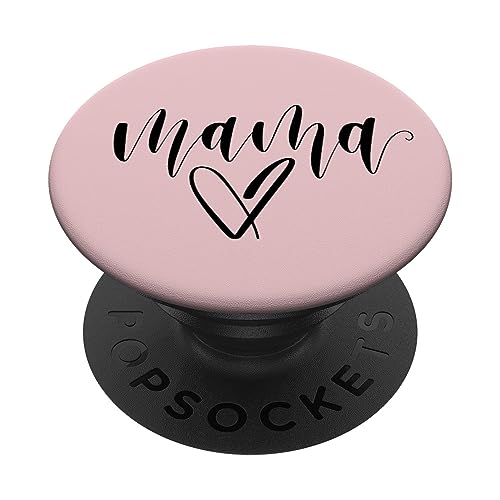 June & Lucy Mama JLZ068 PopSockets Klebender PopGrip - Handy-Halter - Rosa - Kompatibel mit Handys von June & Lucy