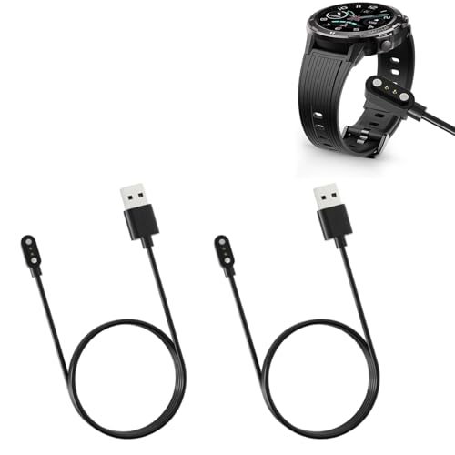 Junerain 1M USB Ladekabel Kompatibel mit Willful Smartwatch SW021/SW025/SW01/SW023/ID205U/Umidigi Uwatch 3 Sport Watch Magnetisches Ladegerät Ladestation IP68 von Junerain